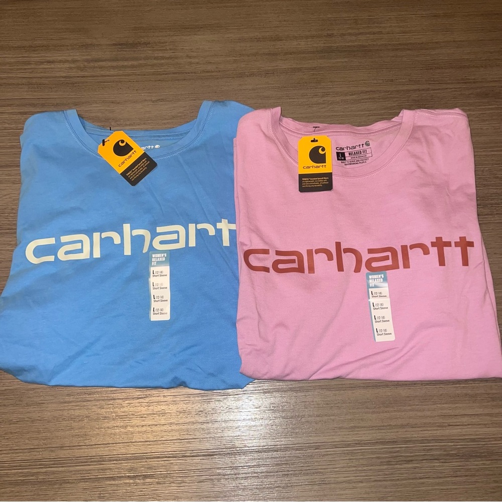Lot of 2 Women’s Carhartt Relaxed Fit Short Sleeve T-Shirts | Size L |